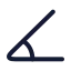 Angle icon with stroke rounded style