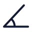 Angle icon with stroke standard style