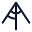 Angle icon with stroke rounded style