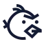 Angrybird icon with stroke sharp style