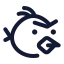 Angrybird icon with stroke standard style