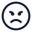 Angry icon with stroke sharp style