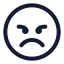 Angry icon with stroke standard style