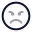 Angry icon with twotone rounded style