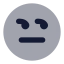 Annoyed icon with bulk rounded style