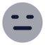 Annoyed icon with bulk rounded style