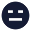 Annoyed icon with solid sharp style