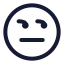 Annoyed icon with stroke rounded style