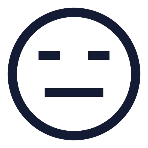 Annoyed Icon in Stroke Sharp style
