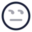 Annoyed icon with twotone rounded style