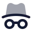 Anonymous icon with bulk rounded style