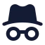 Anonymous icon with solid rounded style