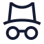 Anonymous icon with stroke sharp style
