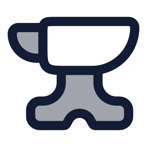 Anvil Icon in Duotone Rounded style
