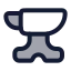 Anvil icon with duotone rounded style