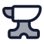 Anvil icon with duotone standard style