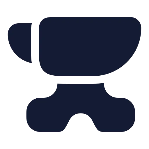 Anvil Icon in Solid Rounded style