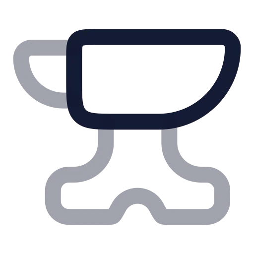 Anvil Icon in Twotone Rounded style