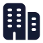 Apartment icon with solid standard style