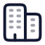 Apartment icon with twotone rounded style