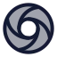 Aperture icon with duotone standard style