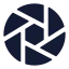 Aperture icon with solid rounded style