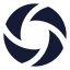 Aperture icon with solid sharp style