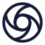 Aperture icon with stroke sharp style