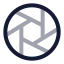 Aperture icon with twotone rounded style
