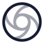 Aperture icon with twotone rounded style