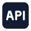 Api icon with stroke standard style