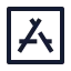 Appstore icon with stroke sharp style