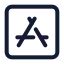 Appstore icon with stroke standard style