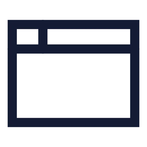 App Window Icon in Stroke Sharp style