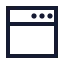 Appwindow icon with stroke sharp style