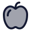 Apple icon with duotone rounded style