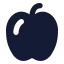 Apple icon with solid rounded style