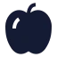 Apple icon with solid sharp style