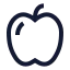 Apple icon with stroke sharp style