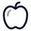 Apple icon with twotone rounded style