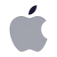 Apple icon with bulk rounded style
