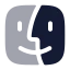 Applefinder icon with bulk rounded style