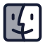 Applefinder icon with duotone standard style