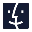 Applefinder icon with solid sharp style