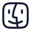 Applefinder icon with stroke rounded style