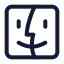 Applefinder icon with stroke standard style