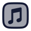 Applemusic icon with duotone rounded style