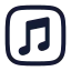 Applemusic icon with stroke rounded style
