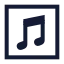 Applemusic icon with stroke sharp style