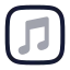 Applemusic icon with twotone rounded style